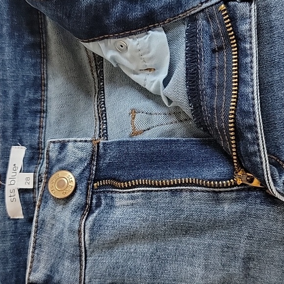 GOOD AMERICAN NWT STA BLUE SZ 28 SCARLETT HIGH RISE STRAIGHT LEG - Picture 11 of 12